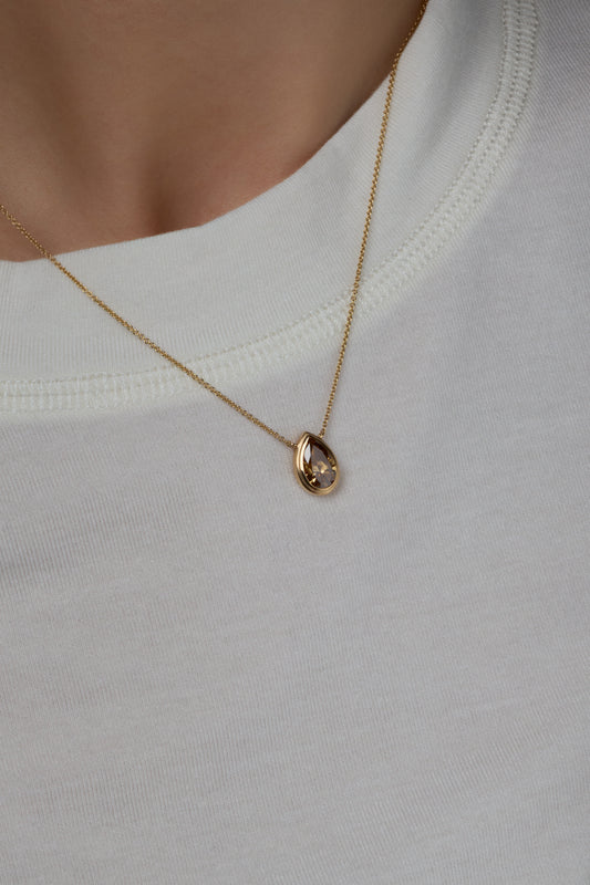 AHONA BROWN PEAR Pendant