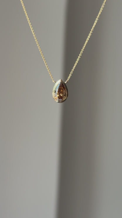 AHONA BROWN PEAR Pendant